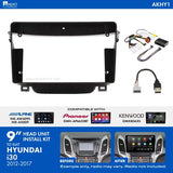 AERPRO AKHY1 9 Inch Install Kit To Suit Hyundai i30 2012-2017