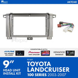 Aerpro AKTO40 9" Install Kit to Suit Toyota Landcruiser 100 Series - 2003-2007