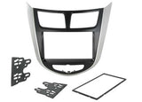 Aerpro FP8074 Black/Silver Double DIN Facia Kit Suit Hyundai Accent 2011-2015