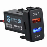 FACTORY FIT QC3.0 DUAL USB FAST CHARGER TO FUIT LARGE TOYOTA