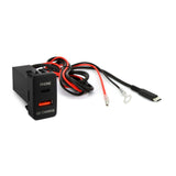 FACTORY FIT USB-C 1M LEAD + QC CHARGE SOCKET TO SUIT BIG TOYOTA